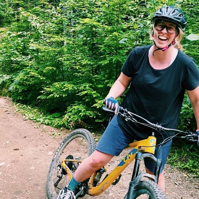 comedian katie burrell mountain biking videos