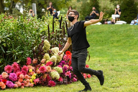 westport, connecticut   september 17 christian siriano attends the christian siriano collection 37 2020 fashion show on september 17, 2020 in westport, connecticut photo by jamie mccarthygetty images for christian siriano