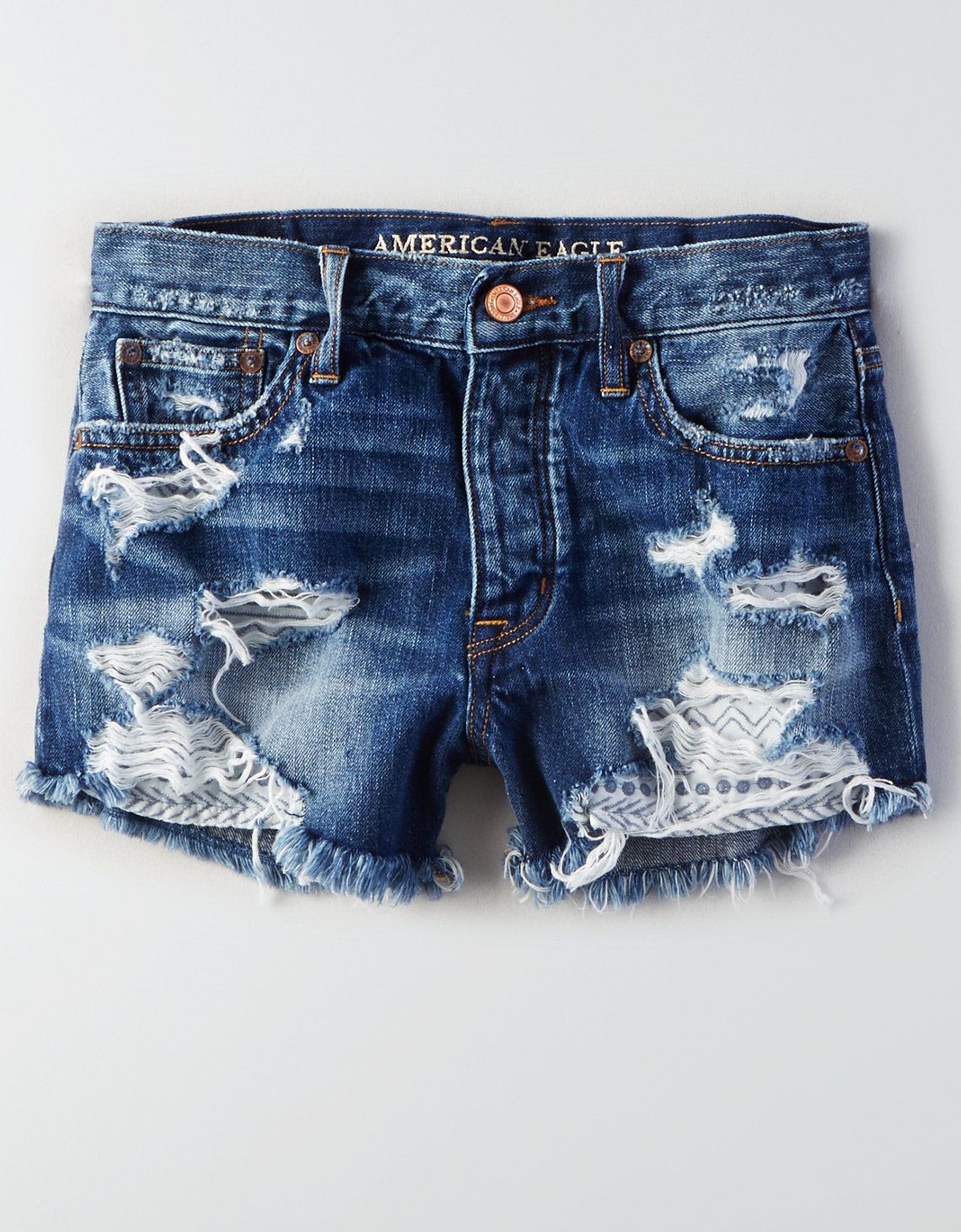 jean shorts with patches