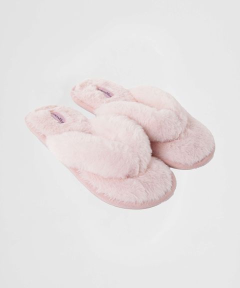 slippers fake fur