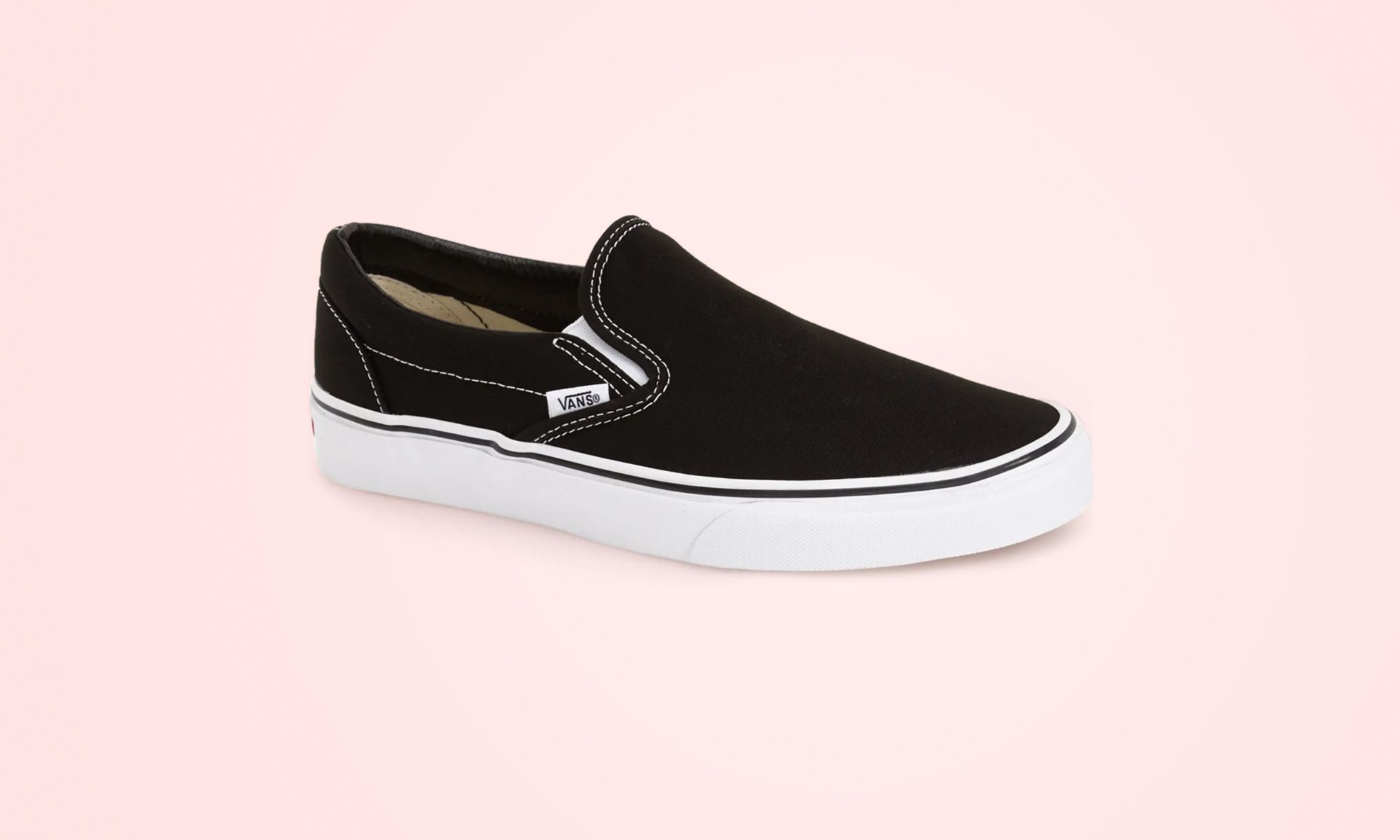 mens vans black slip on shoes