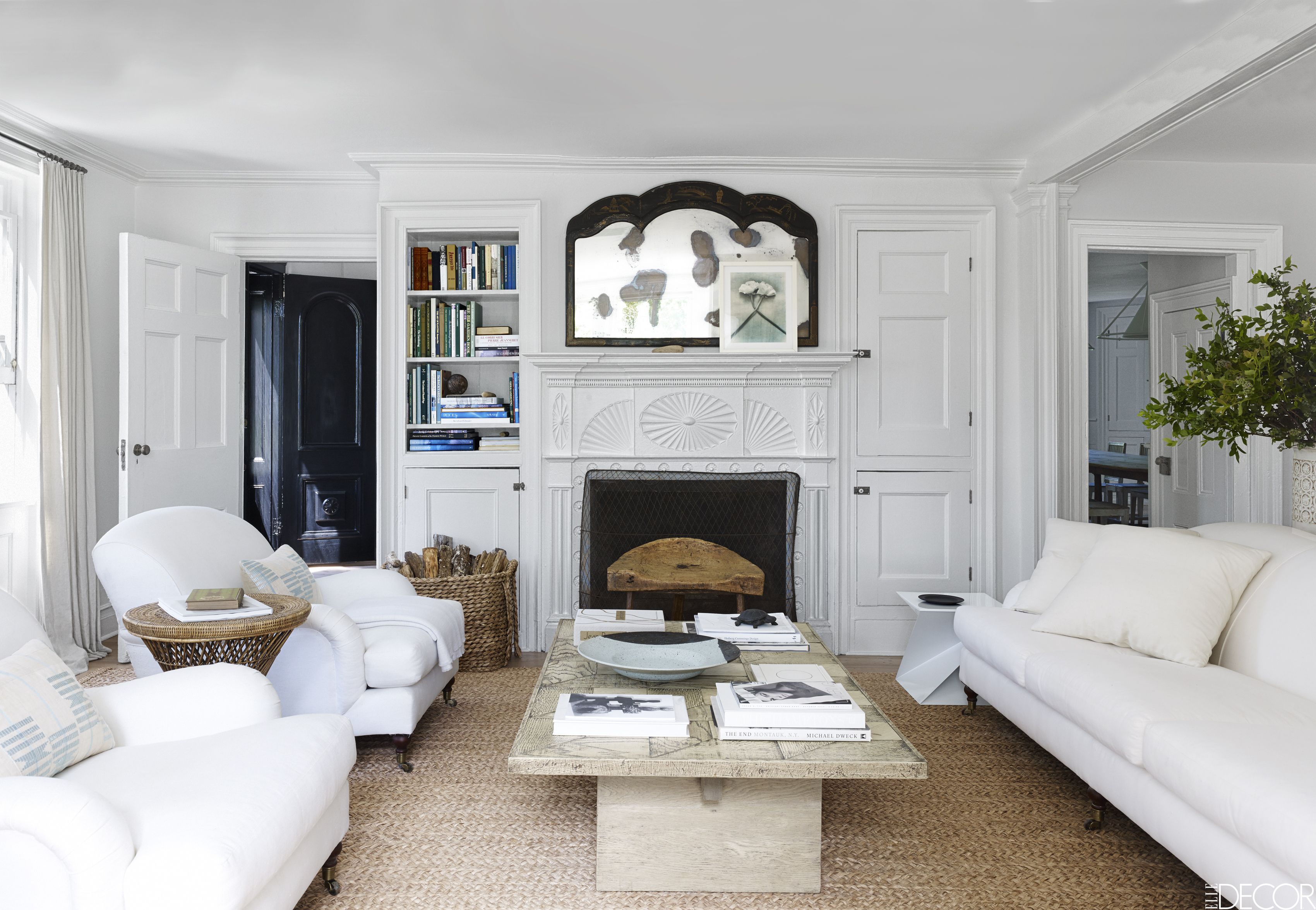 interior design living room white couch