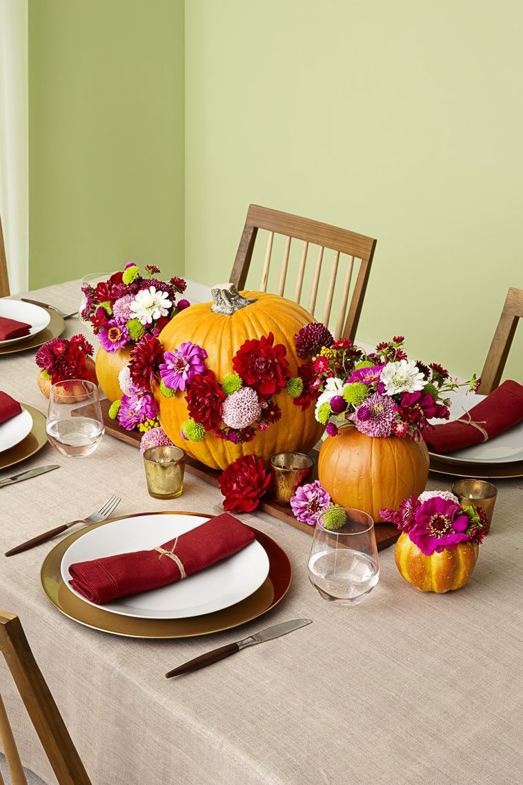 Double Sided Table Cards Thanksgiving Table Decor Pumpkin Table Numbers 