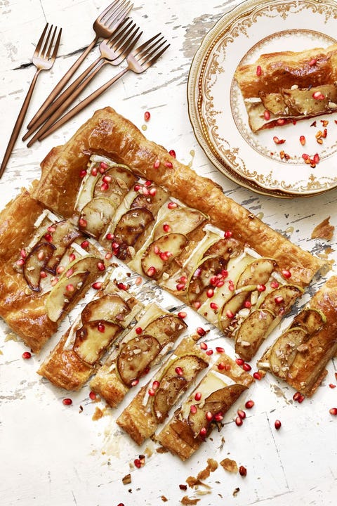 brie and pomegranate tart