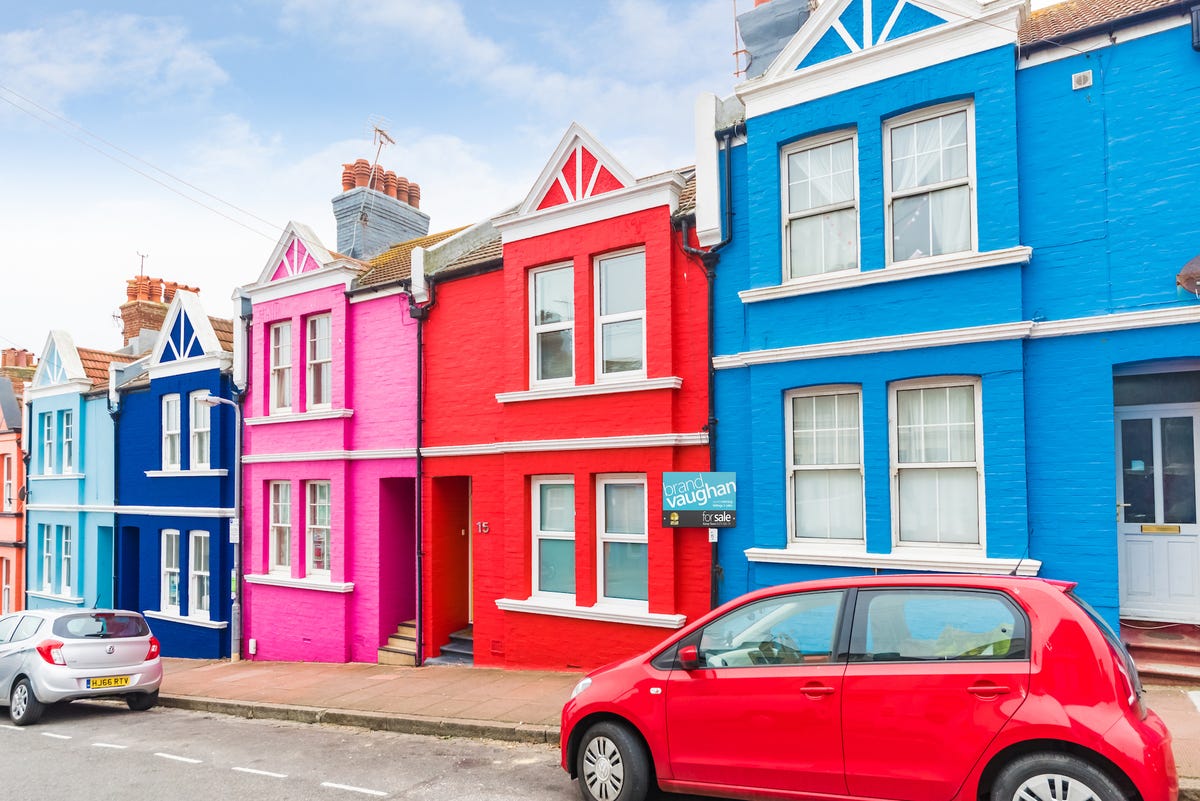 Colourful Red Terraced House For Sale In Brighton