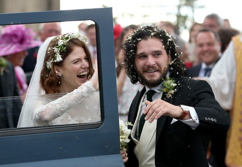 Kit Harington & Rose Leslie's Wedding Photos - Game of Thrones Co-Stars ...