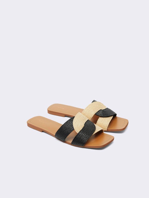 Lefties Jute Flat Sandals lefties jute flat sandals