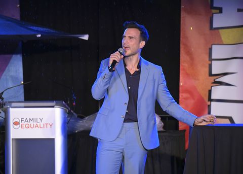 los angeles, california   october 15  cheyenne jackson performs at family equalitys la impact a night of heroes at paramount studios on october 15, 2022 in los angeles, california photo by charley gallaygetty images for family equality