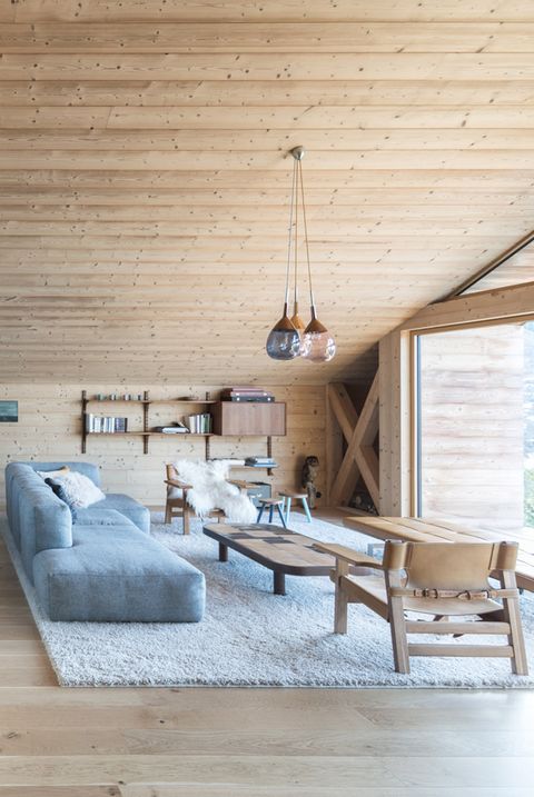 modern mountain living room