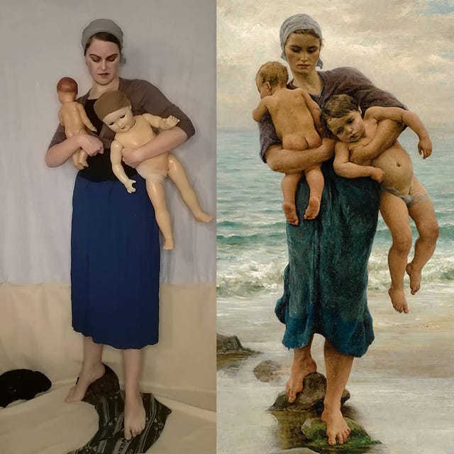 家にあるもので 世界の名画 を自分自身で再現する女性が話題に 家にあるもので 世界の名画 を自分自身で再現する女性が話題に