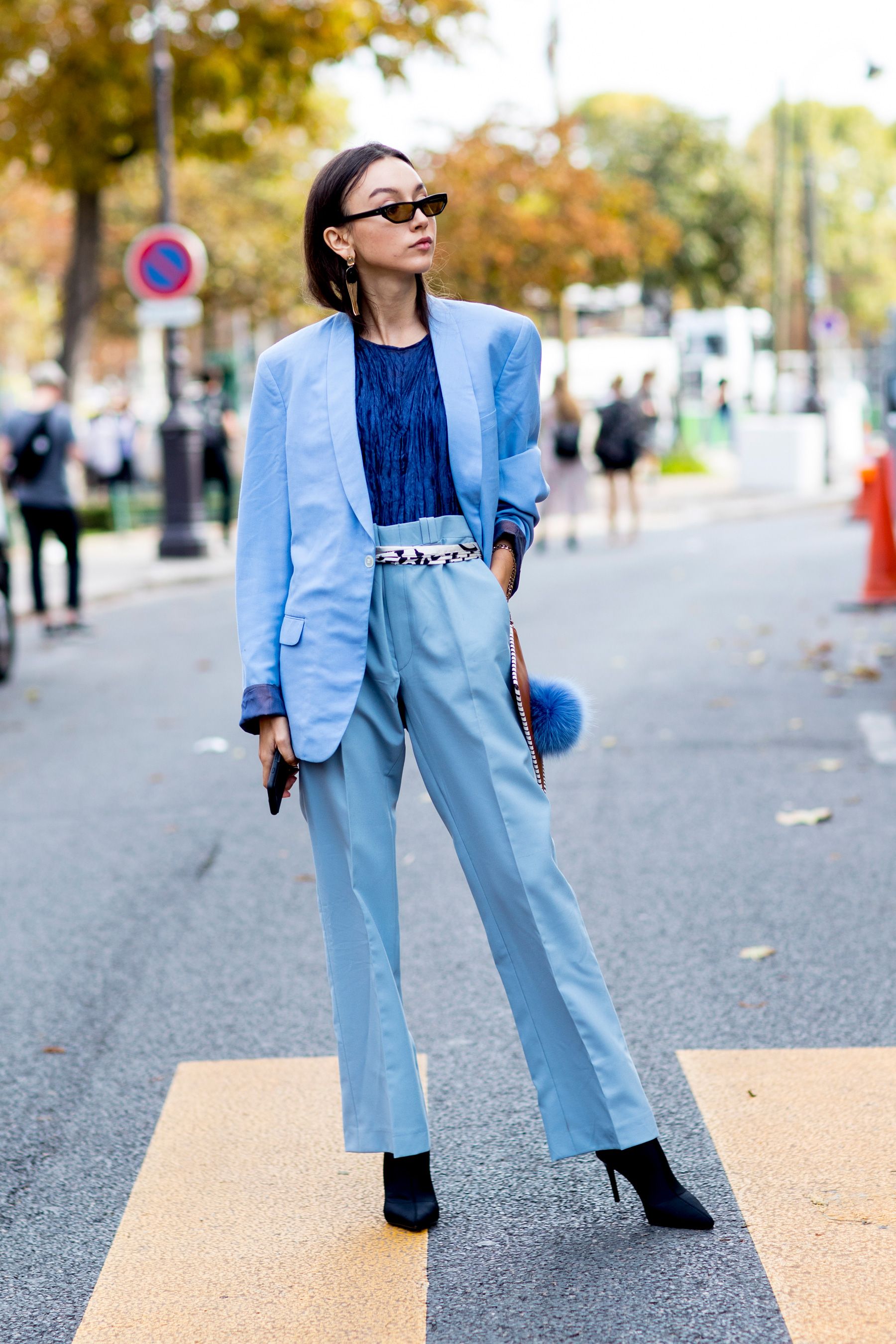 Travel Couture by Heine Pantal\u00f3n anchos azul look casual Moda Pantalones Pantalones anchos 