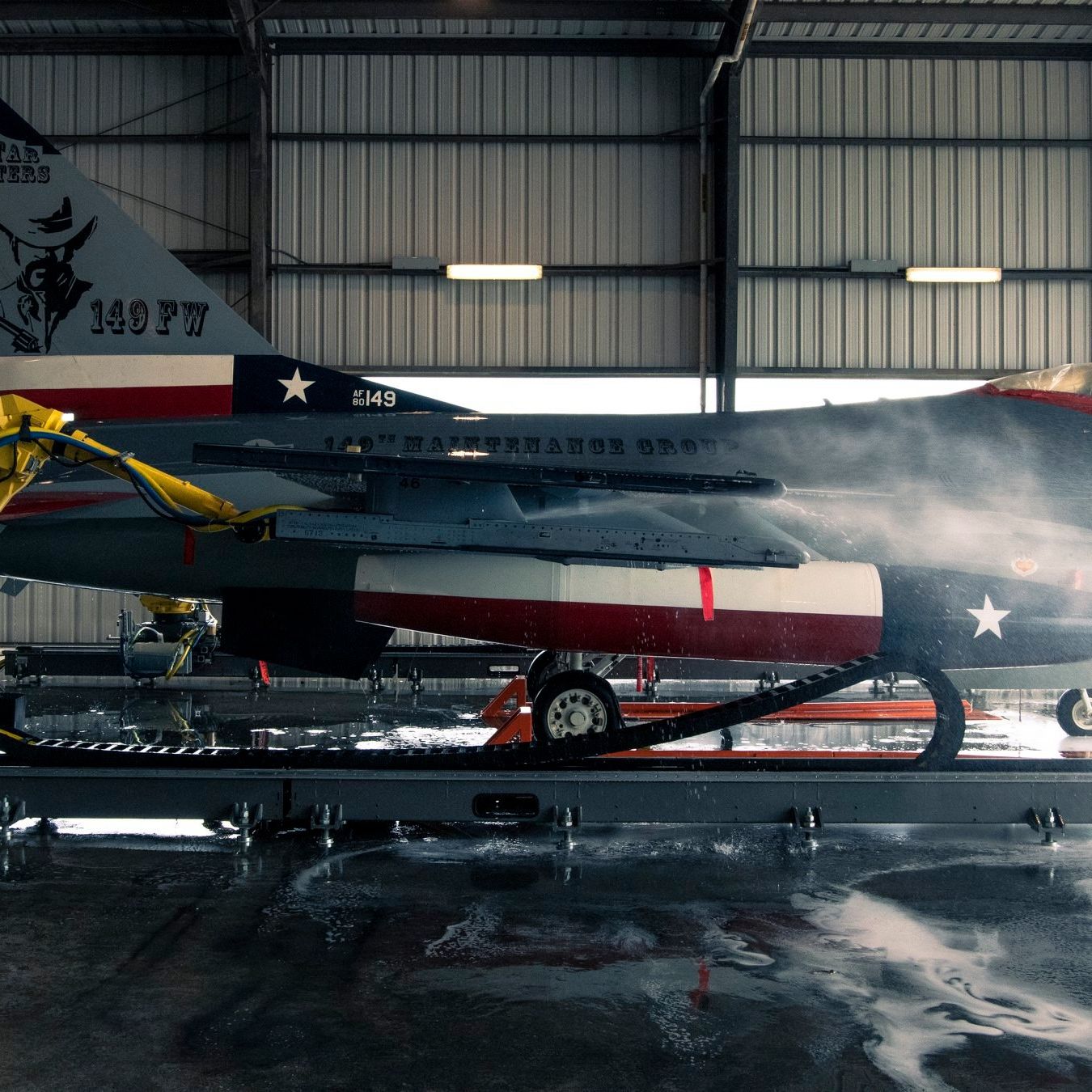 The Air Force Built a Robot to Wash F-16s