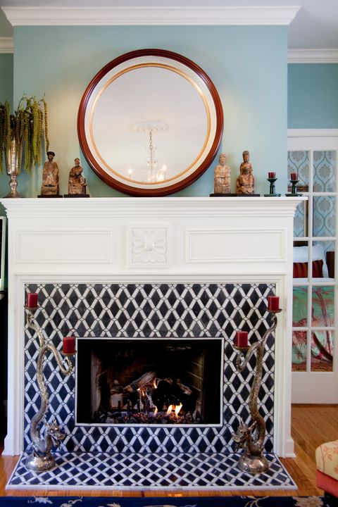 Modern Fireplace Tile Surround Ideas, Mosaic Tile Fireplace