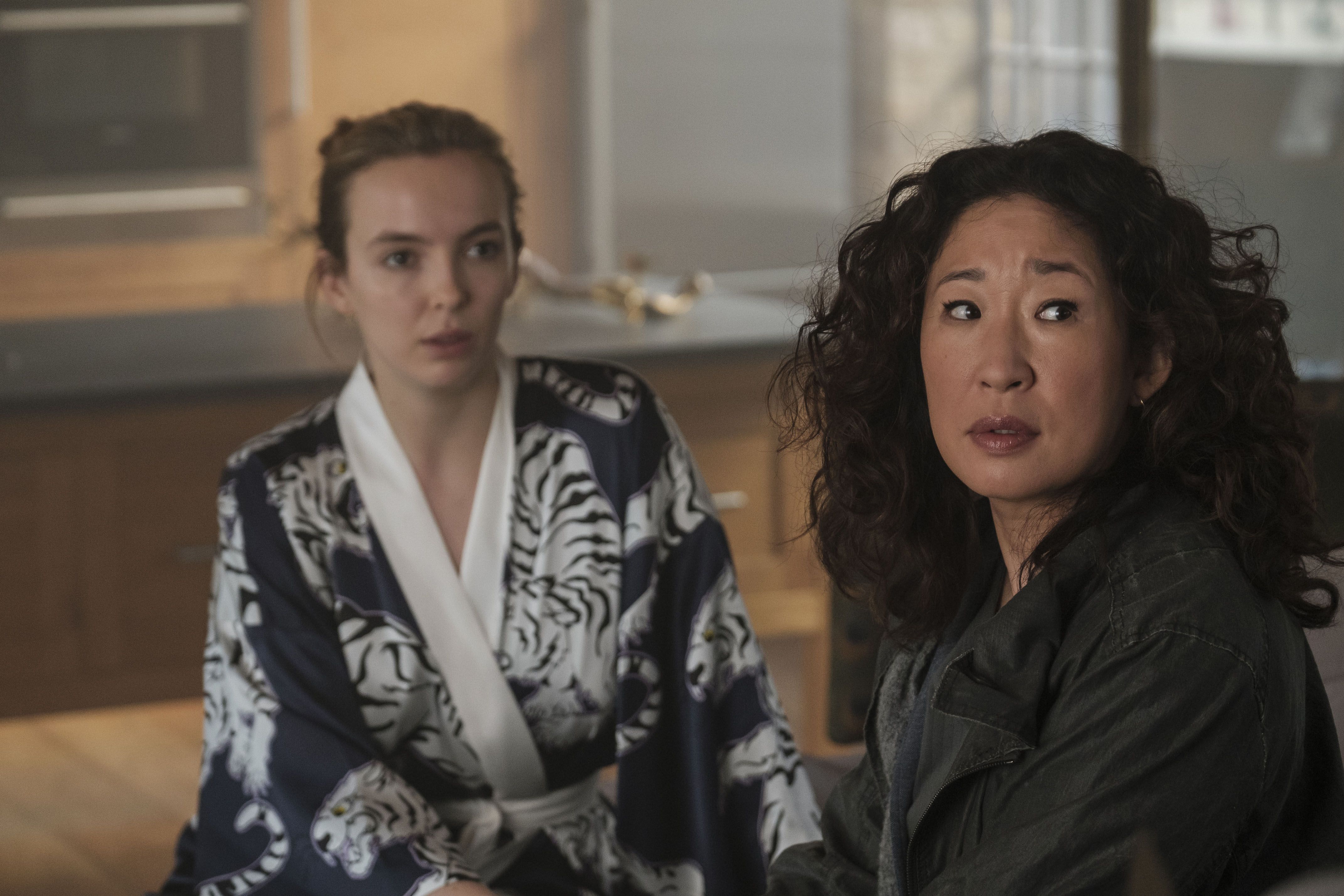 killing eve black and white dress