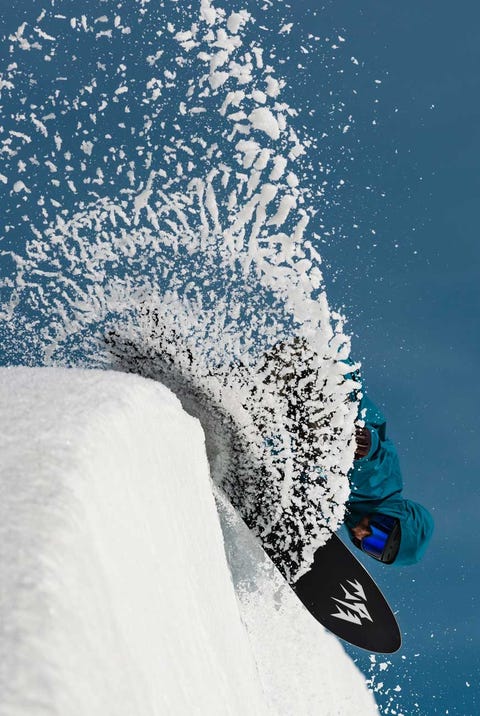 a person snowboarding using re up snowboard