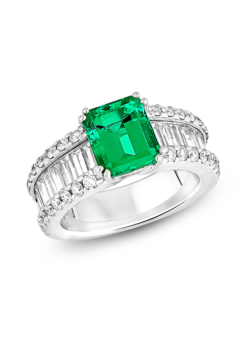 30 Unique Emerald Engagement Rings - Beautiful Green Emerald Engagement ...