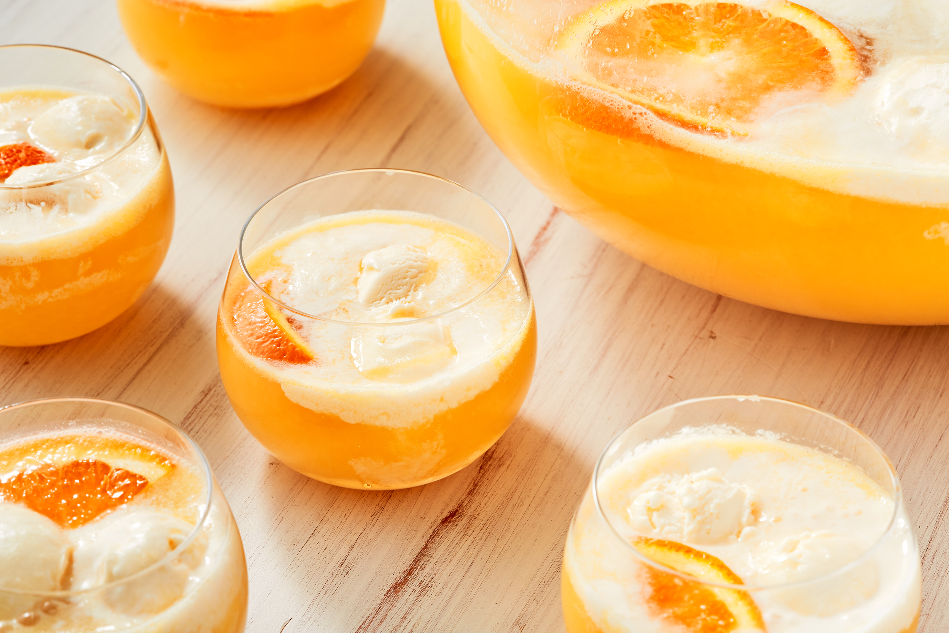 Sipping Creamsicle Punch Is Our Only Weekend Plan