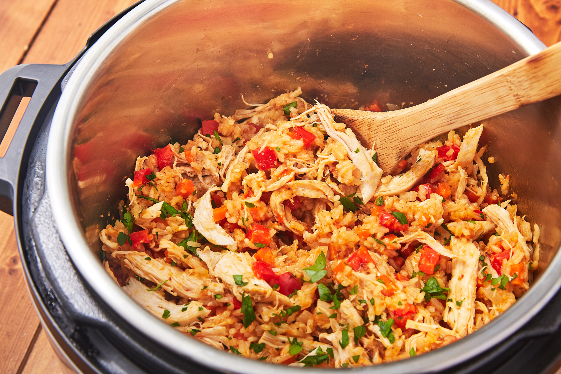 instant pot shredded chicken and rice