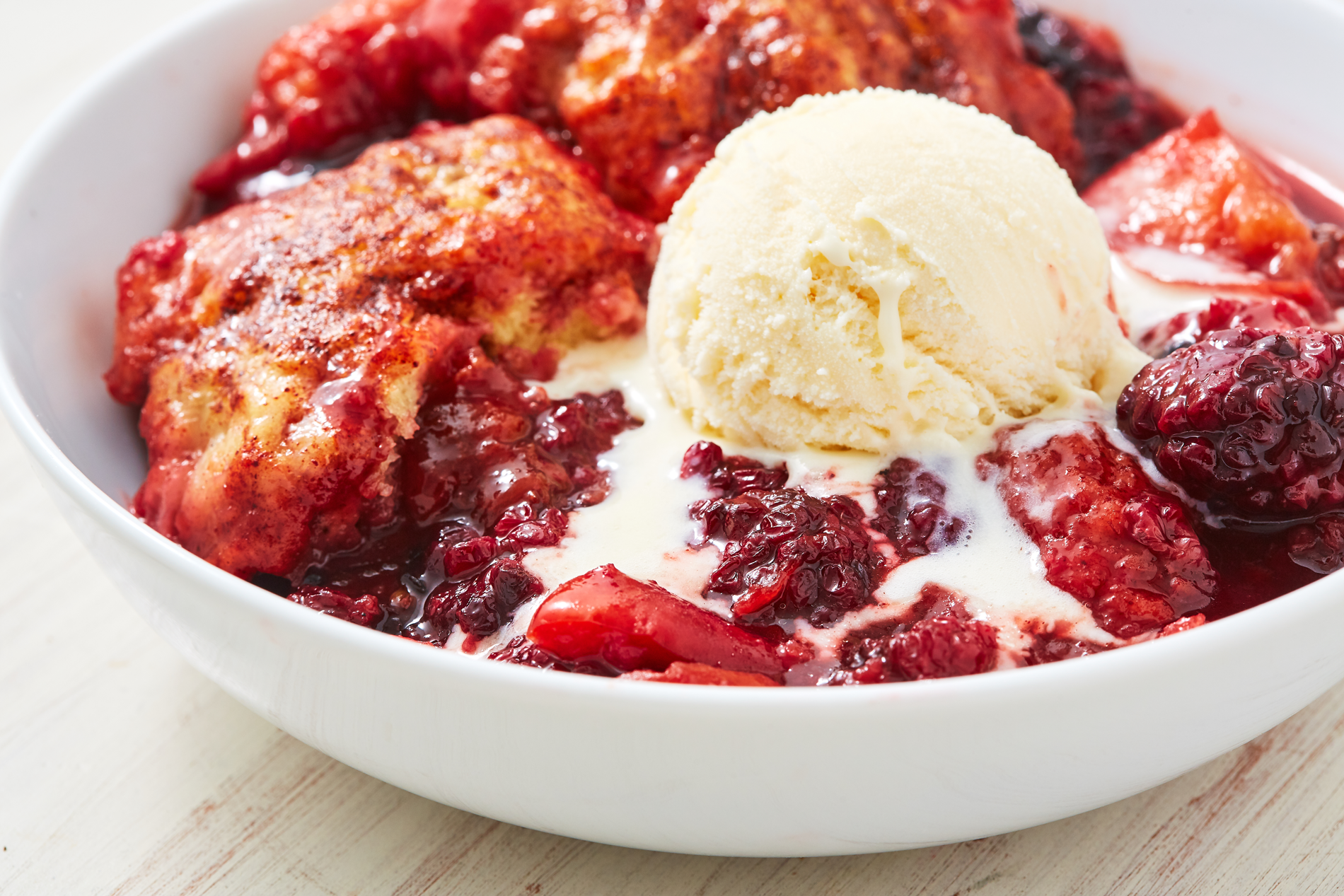 Instant Pot Blackberry-Peach Cobbler-image