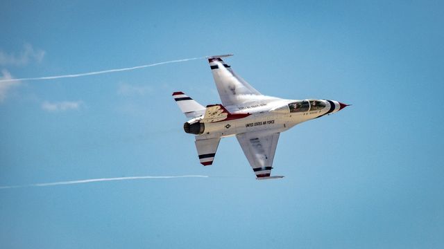 the us air force air demonstration squadron "thunderbirds" perform over jones beach at the bethpage air show in long island, new york, may 24, 2019 since 1953, the thunderbirds team has served as america’s premier air demonstration squadron, entrusted with the vital mission to recruit, retain and inspire past, present and future airmen us air force photossgt cory w bush