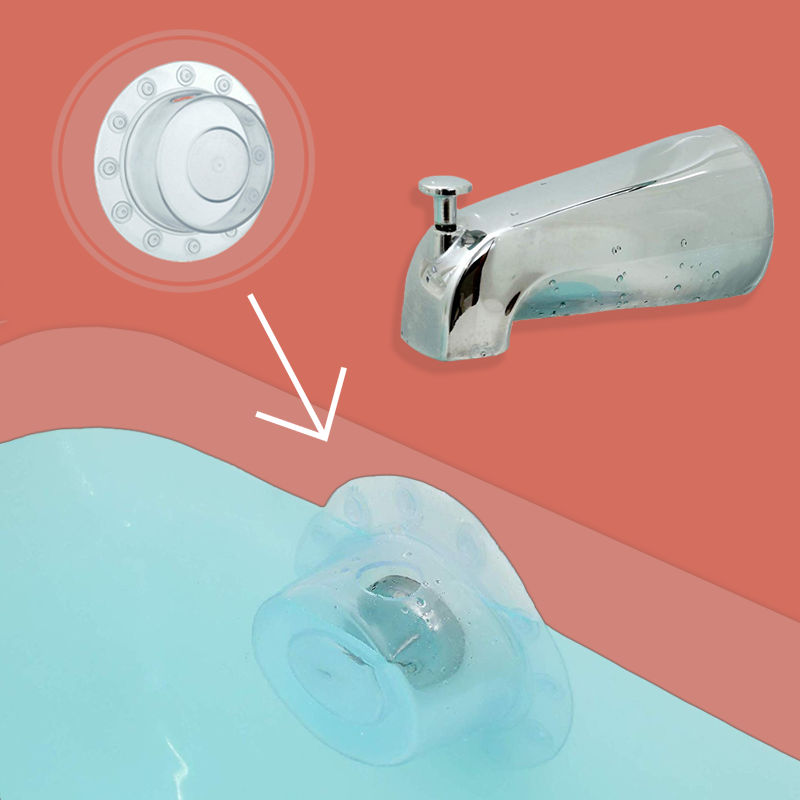 Bottomless Bath Overflow Drain Cover, Bathtub Overflow Drain Cover Suction Cup Seal