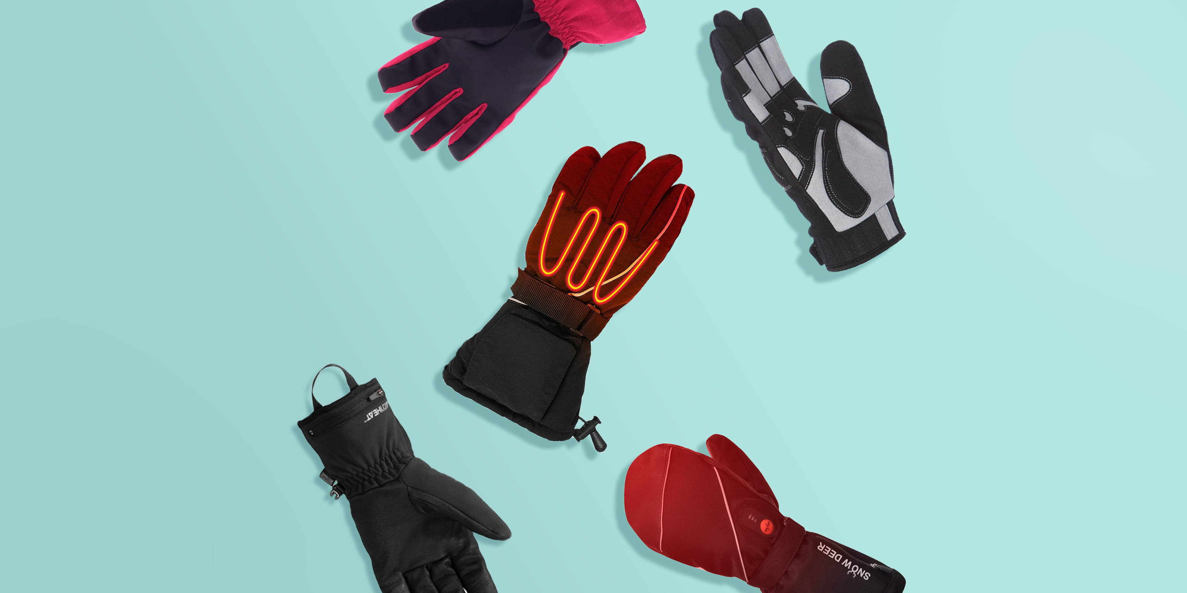 Foxelli Heated Gloves Rechargeable Waterproof Electric Gloves for Men & Women 