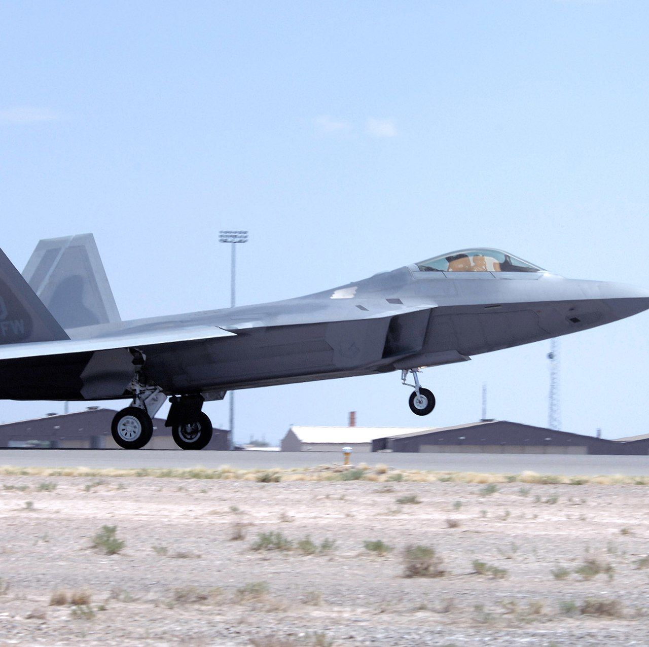 An F-22 Face-Planted on the Runway