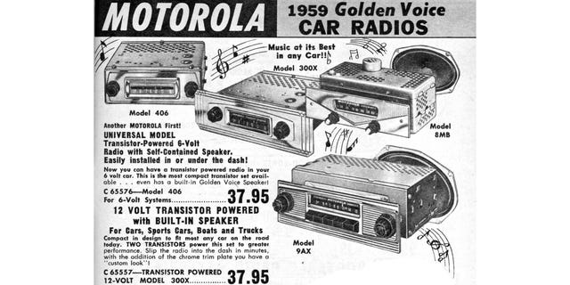 motorola am radios in 1959 pep boys catalog