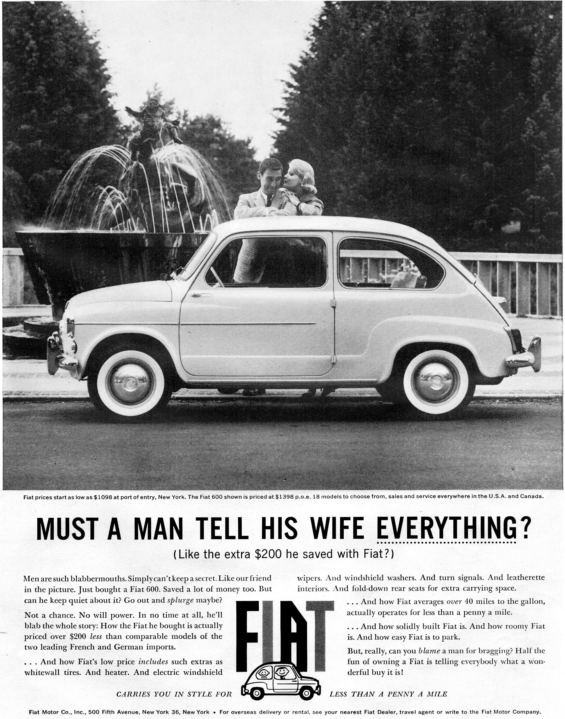 Must a Man Tell His Wife About His 1960 Fiat 600's Cheap Price Tag?