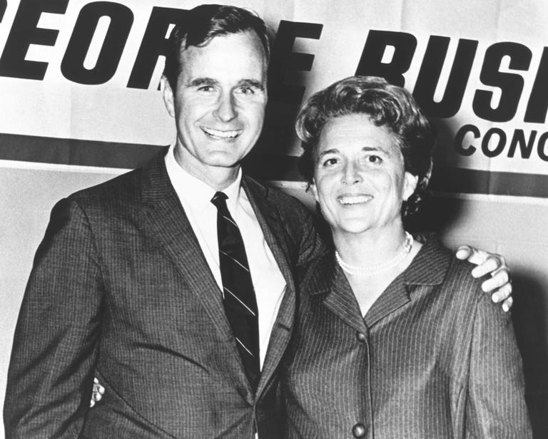 barbara bush and george h.w. bush 1966 congressional run