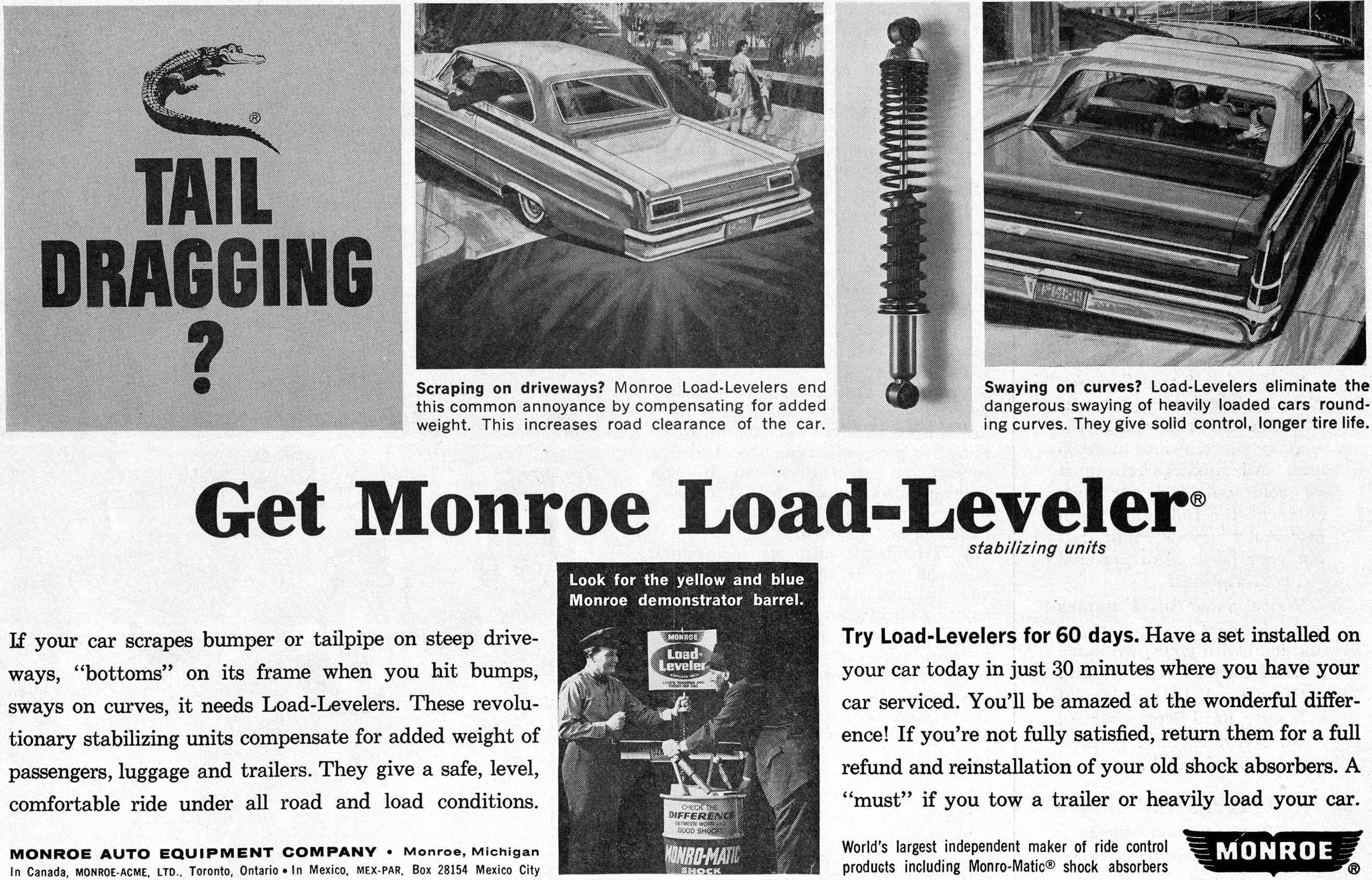 It's 1964, Fix Your Tail-Dragging Car with Monroe Load-Levelers