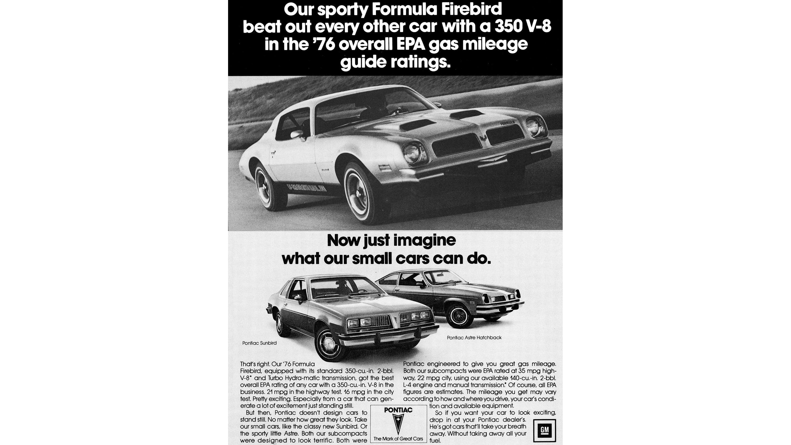 Pontiac, the Gas Mileage King of 1976