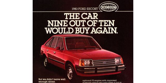 1983 ford escort magazine advertisement