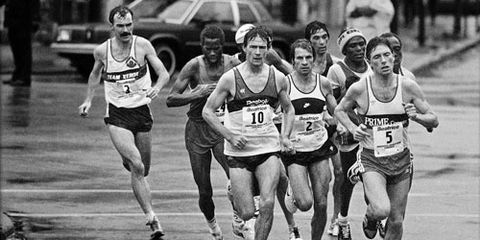 Steve Jones running 1984 Chicago Marathon