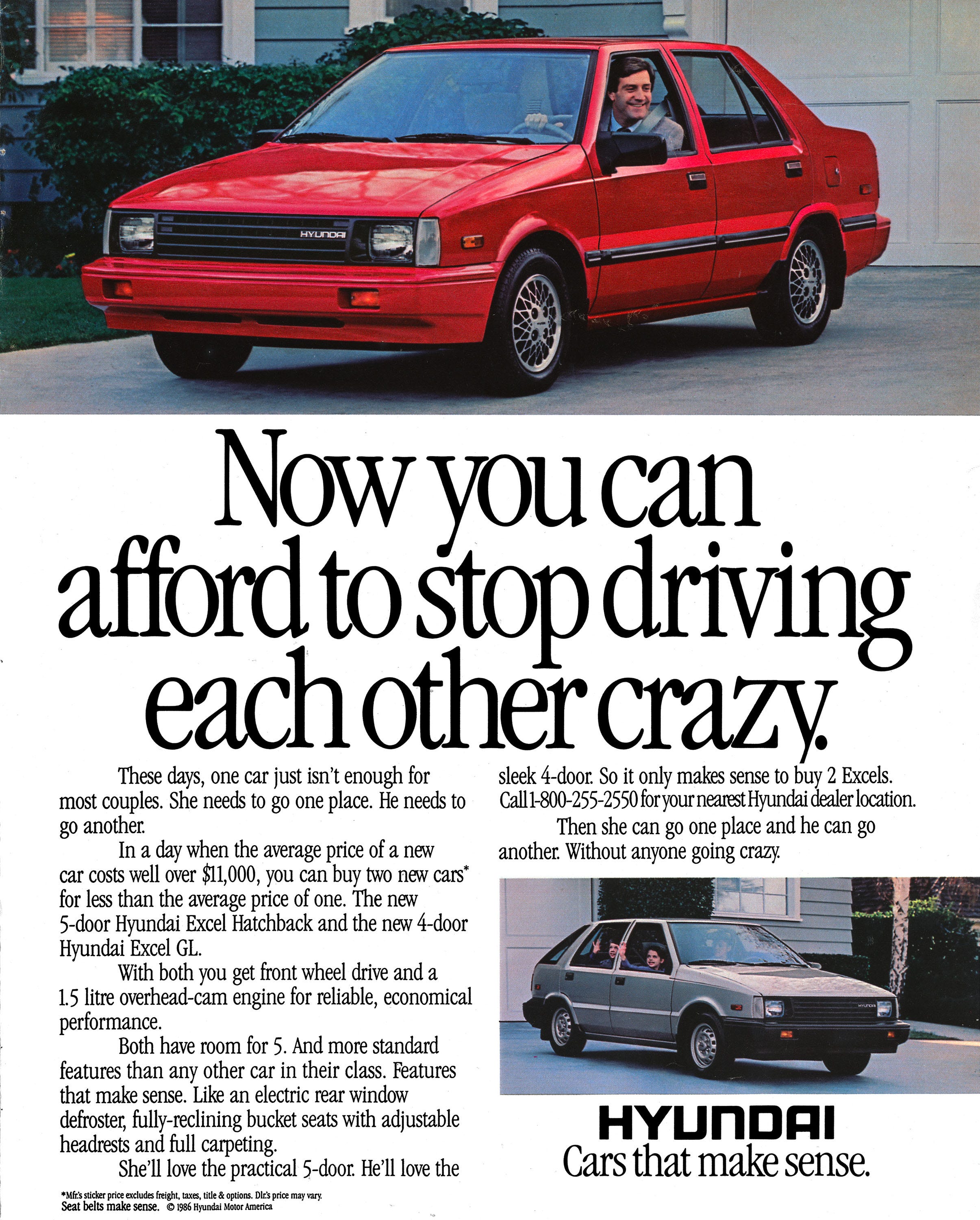 1986 Hyundai Excel So Cheap, Buy Two in the Name of Marital Harmony