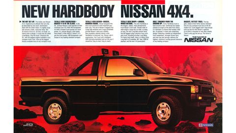 1986 Nissan Hardbody D21 4x4 magazine advertisement