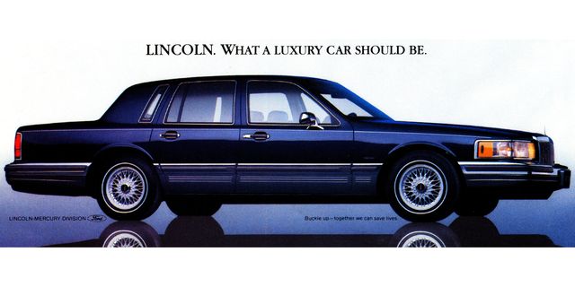 1990 lincoln town car magazine advertisement