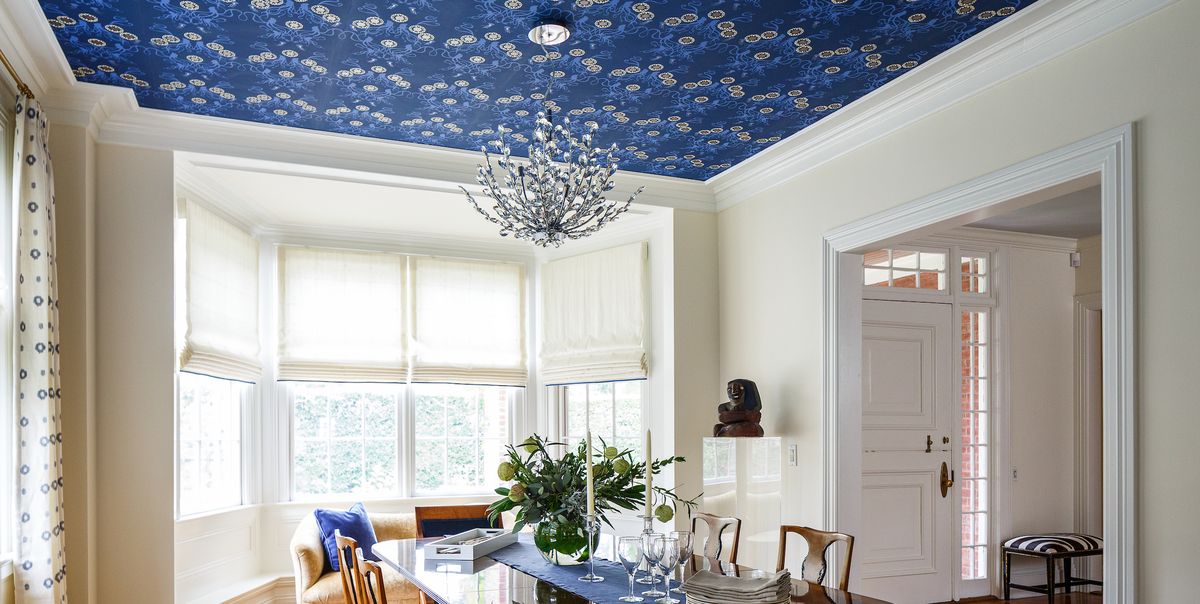 living room ceiling wallpaper design