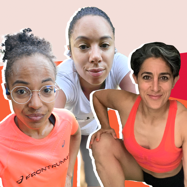 three women, in their fitness gear, looking into the camera