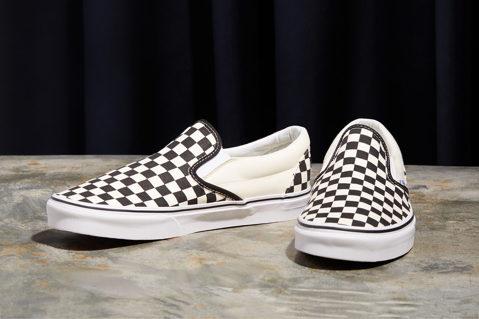 vans checkerboard slip on fashion