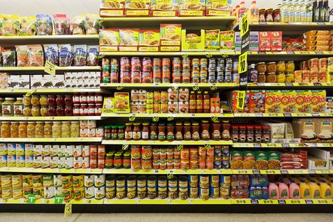 Supermarket, Grocery store, Convenience food, Retail, Product, Convenience store, Snack, Building, Canning, Prepackaged meal, 