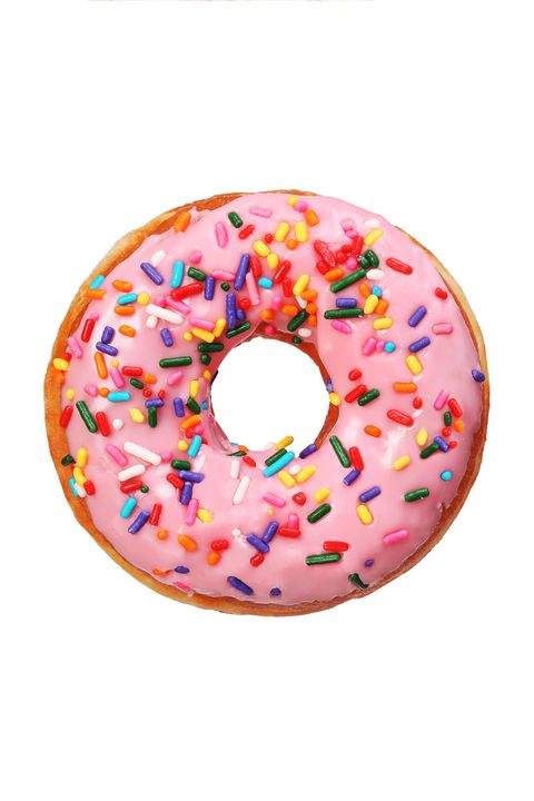 Donut with sprinkles isolated