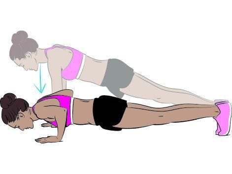 Exercises to do strengthen for a push up  