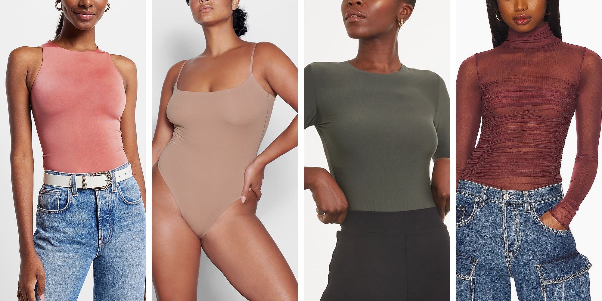 women's silk bodysuits