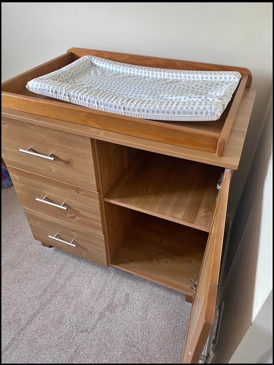 Before & After: Savvy DIYer creates kitchen island from £20 baby changing unit