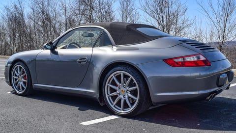 2008 Porsche 911 Carrera 4S Cabriolet 2008 porsche 911 carrera 4s cabriolet rear grey convertible