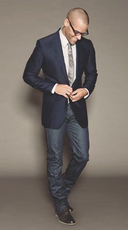 mens formal wear with jeans