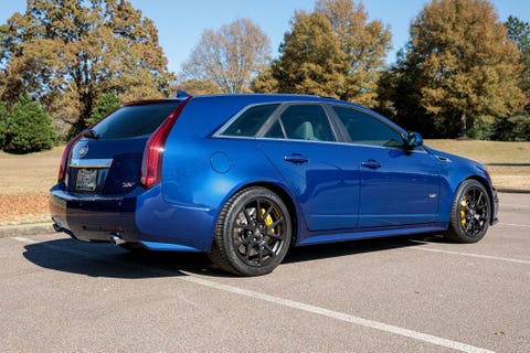 A Super-Rare Cadillac CTS-V Stick Shift Wagon (in Blue) Can Be Yours