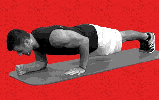 tricep plank extension