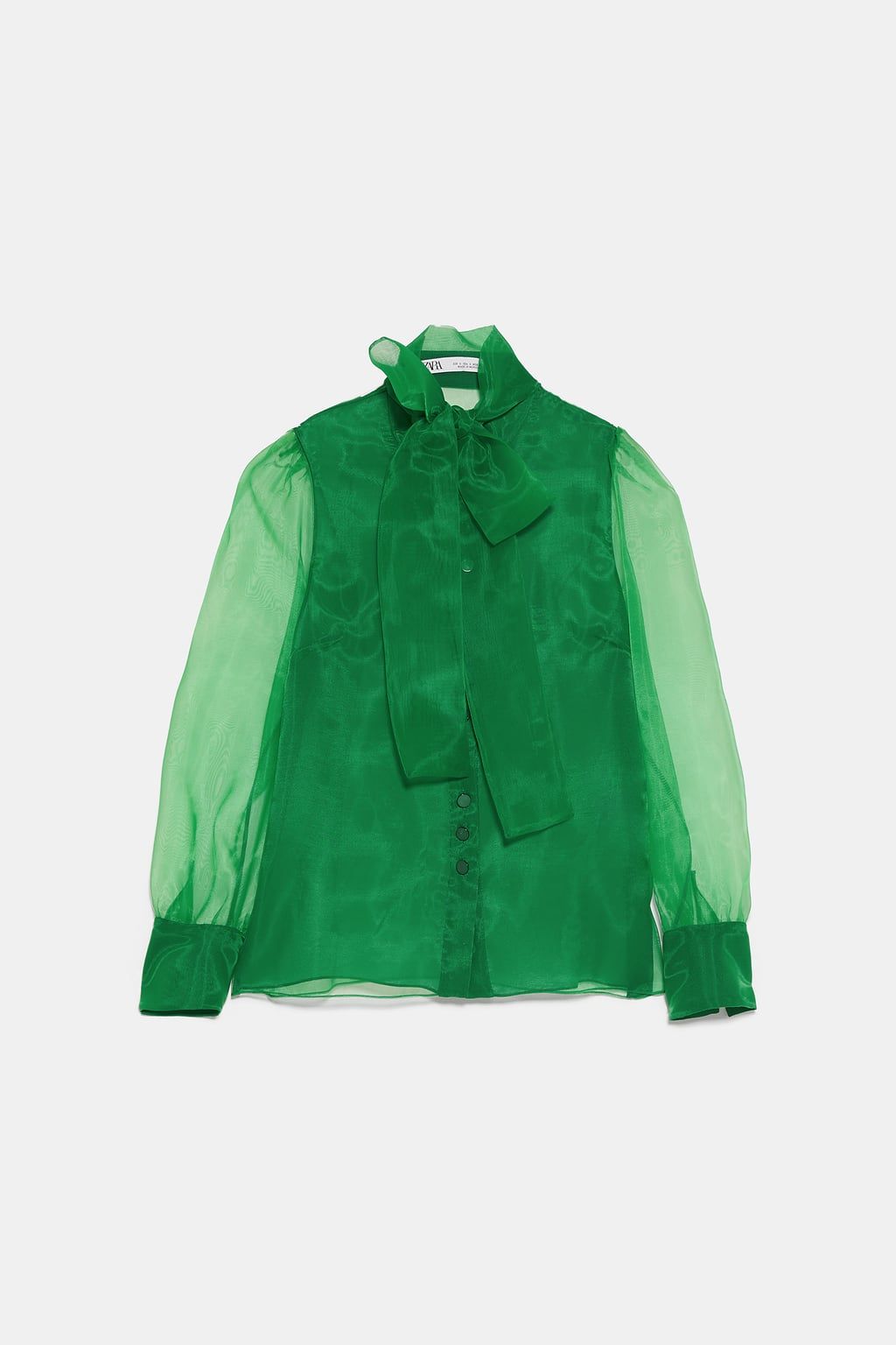 zara blusa verde